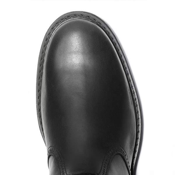Men's Chelsea boots classic made of synthetic leather with elastic inset – Neron