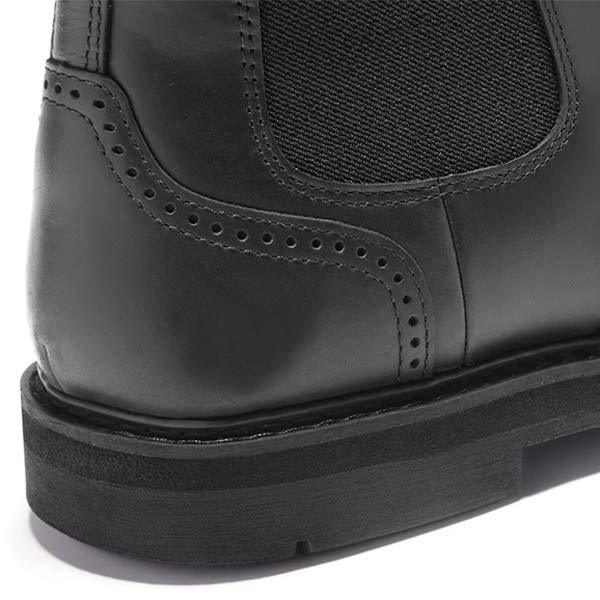 Men's Chelsea boots classic made of synthetic leather with elastic inset – Neron