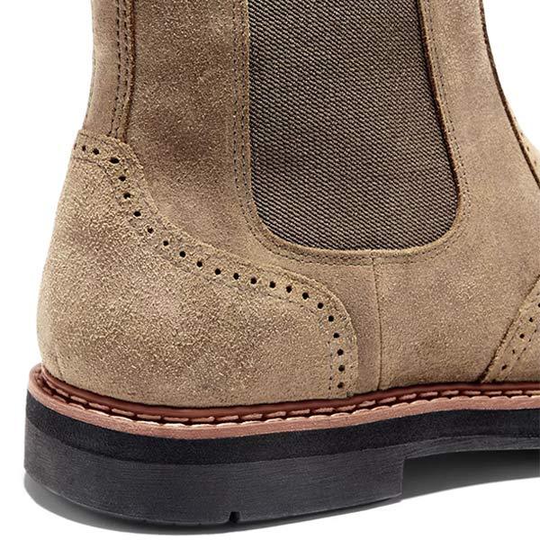 Men's Chelsea boots classic made of synthetic leather with elastic inset – Neron