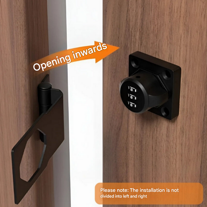 Keyless Combination Lock - SecureCode-Black-Nora Luxe