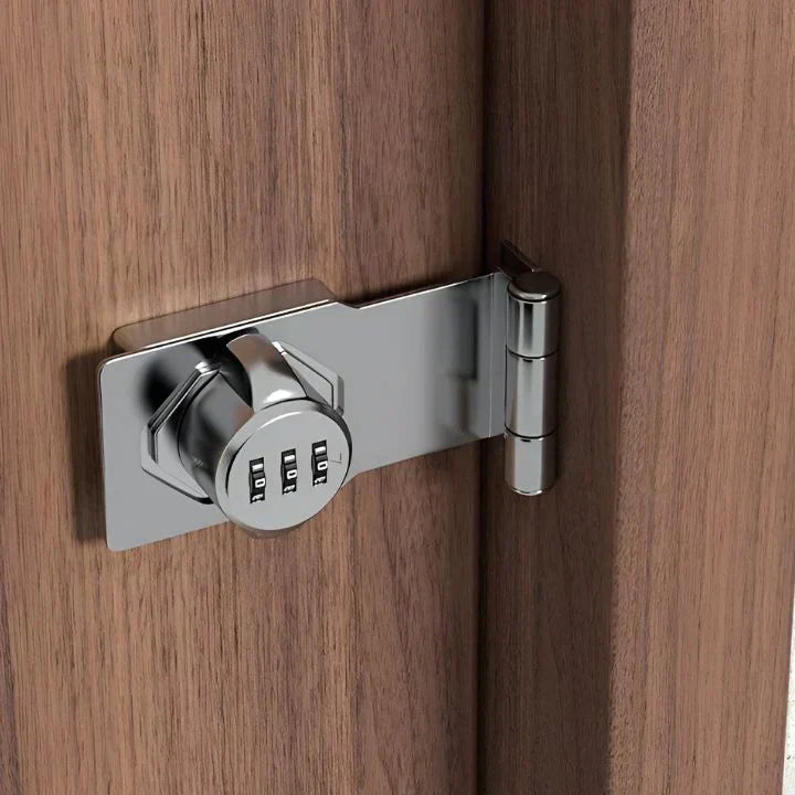 Keyless Combination Lock - SecureCode-Silver-Nora Luxe