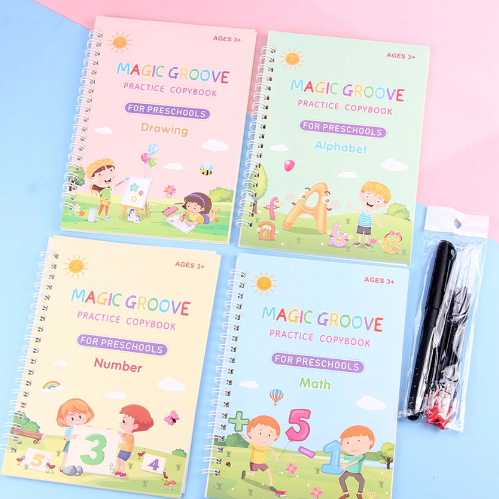 Kids' Notebook - Creative Scribbles-Set of 4-Nora Luxe