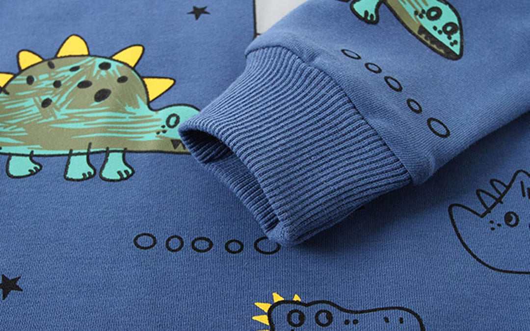 Kids Set: Dinosaur Print Boys Clothing Set-Yellow-1-2 Years old-Nora Luxe