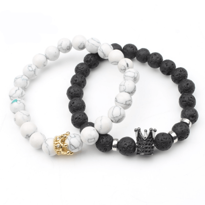 King & Queen Partner Bracelet Set - Calix-Nora Luxe
