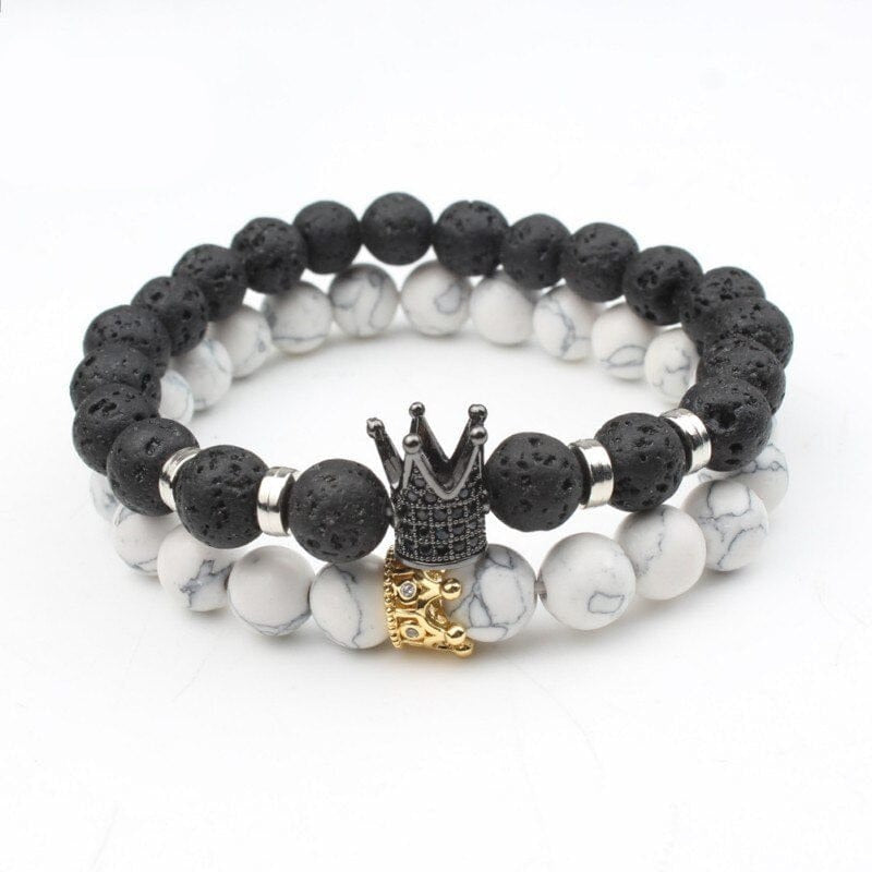 King & Queen Partner Bracelet Set - Calix-Nora Luxe
