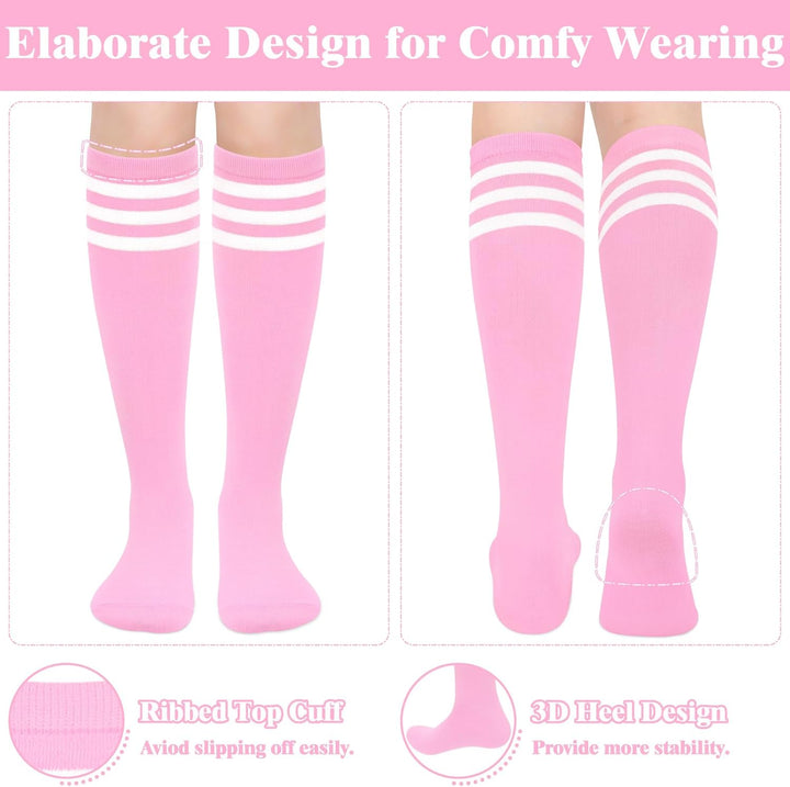Knee High Socks - Lilac-3 Pairs Black-Nora Luxe