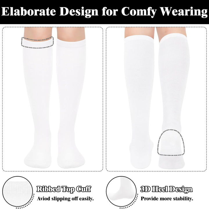 Knee High Socks - Lilac-3 Pairs Black-Nora Luxe