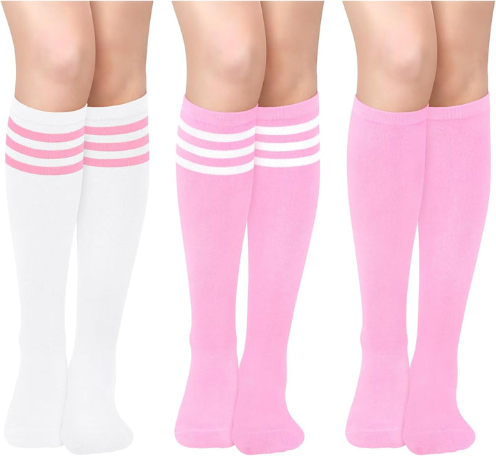 Knee High Socks - Lilac-3 Pairs Black-Nora Luxe