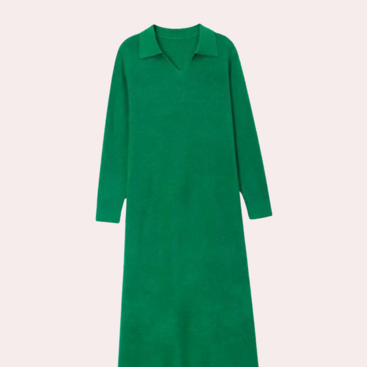 Knit Midi Dress - Mirelle-Apricot-Nora Luxe