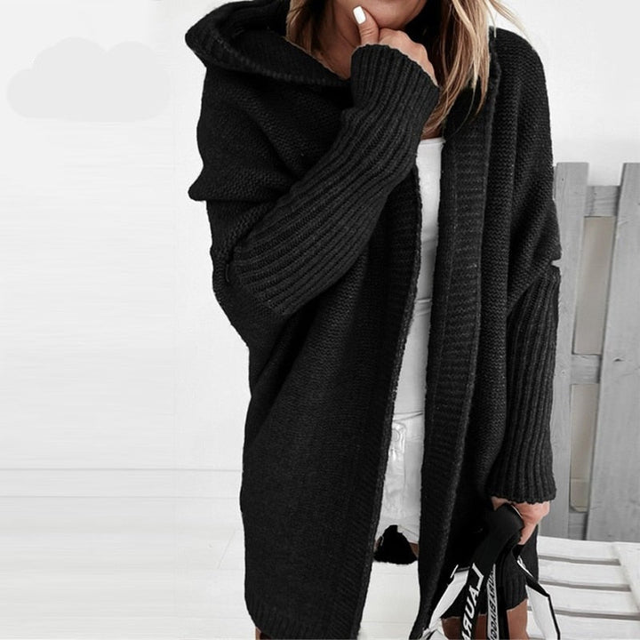 Knitted Autumn Cardigan - CuddleWrap-Black-S (2-4)-Nora Luxe