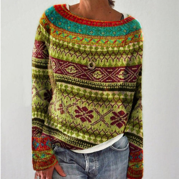 Knitted Jumper for Women - Adeline-Flower-S-Nora Luxe