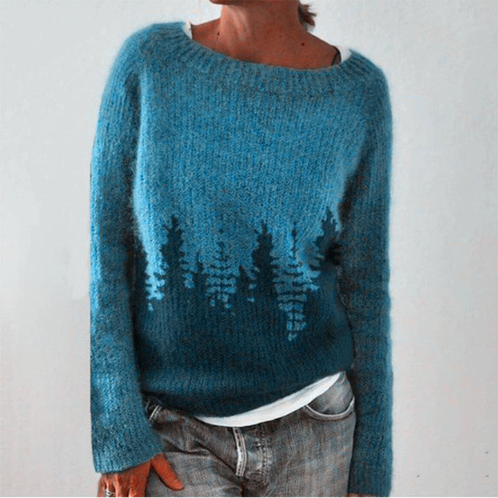 Knitted Jumper for Women - Adeline-Malachite Blue-S-Nora Luxe