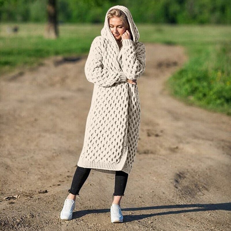 Knitted warm and soft cardigan - Emma-Beige-S-Nora Luxe