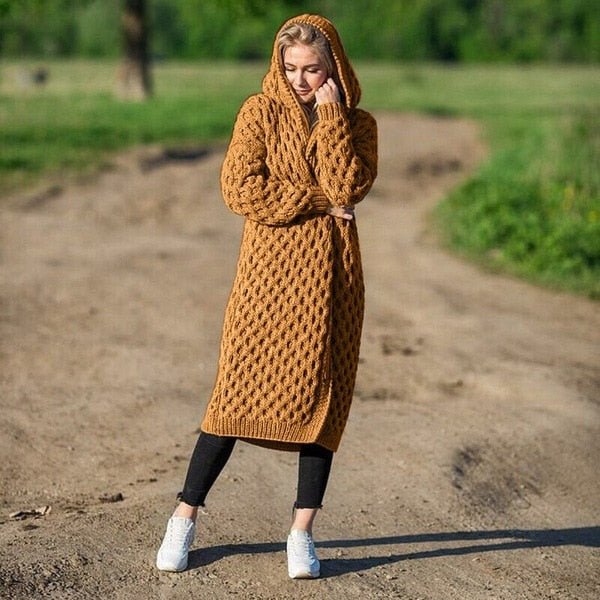 Knitted warm and soft cardigan - Emma-Bronze-S-Nora Luxe