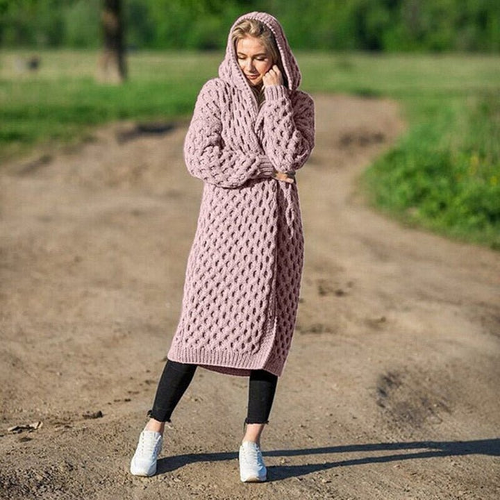 Knitted warm and soft cardigan - Emma-Pink-S-Nora Luxe