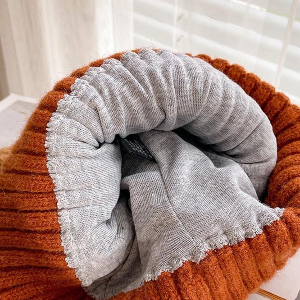Knitted Winter Hat with Cat Ears - PurrWarm-Beige-1-Nora Luxe