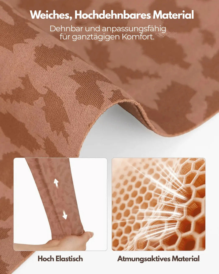 Close-up of leopard-print fabric and breathable texture.