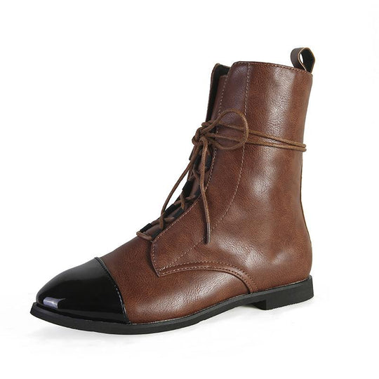 Ladies' Ankle Boots Made of Leather – Mirelle-Black-4.5-The Livary