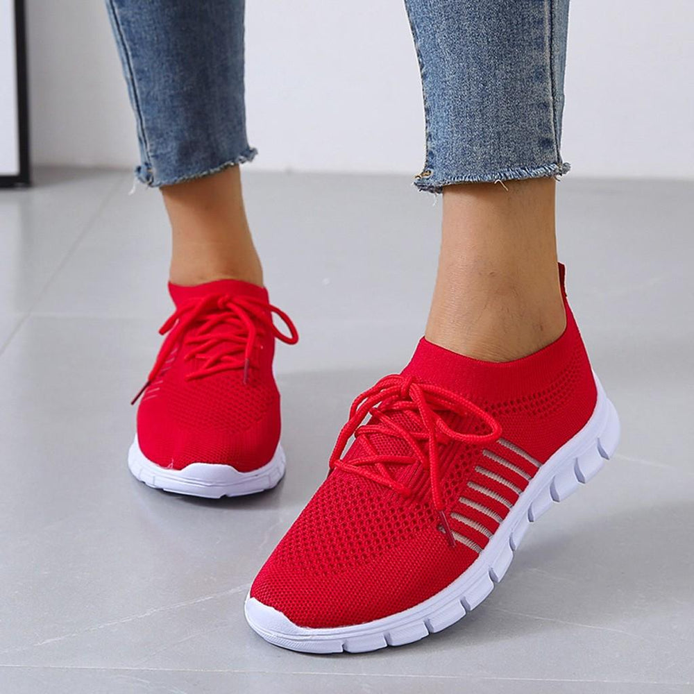 Ladies Anti-Slip Sneakers - ActiveColor-Red-2.5-Nora Luxe