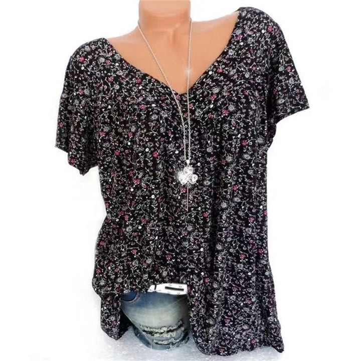 Ladies Boho Summer Blouse with Floral Print - Celeste-Beige-S-Nora Luxe