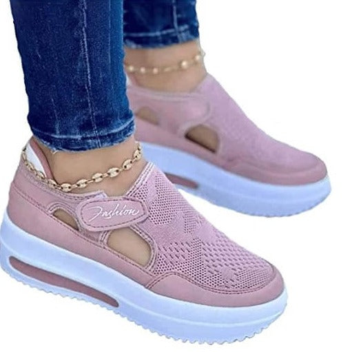 Ladies Breathable Mesh Sneakers – Liana-Blue-3-Nora Luxe