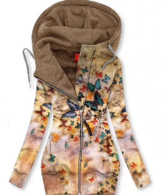 Ladies Butterfly Art Cardigan – Alina-Brown-S-Nora Luxe