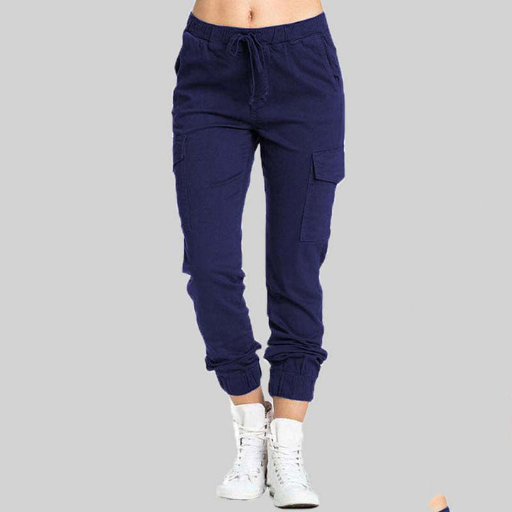 Ladies Cargo Trousers - Nova-Blue-XS-Nora Luxe