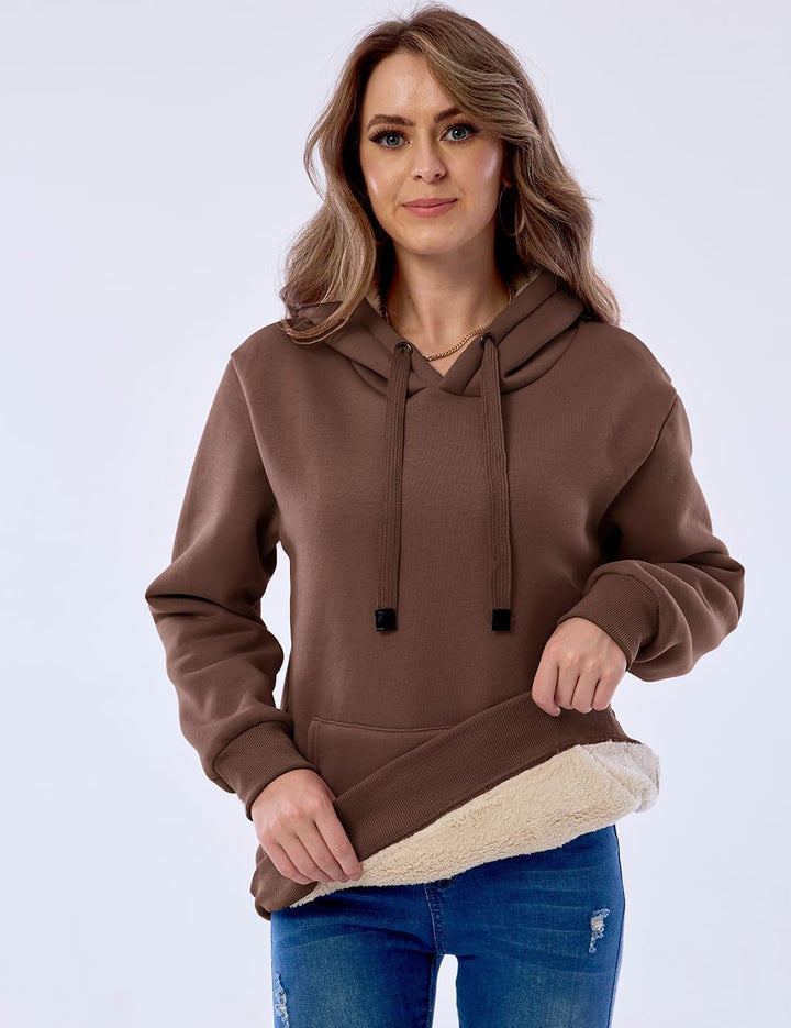 Ladies Casual Lined Hoodie - Lilly-Black-S-Nora Luxe