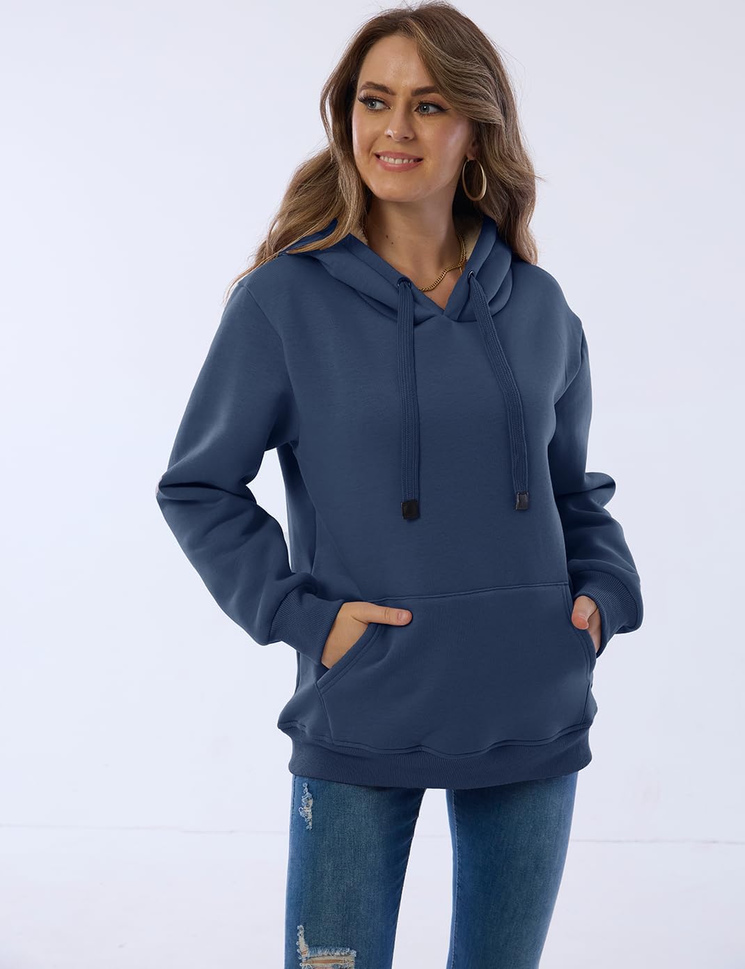 Ladies Casual Lined Hoodie - Lilly-Black-S-Nora Luxe
