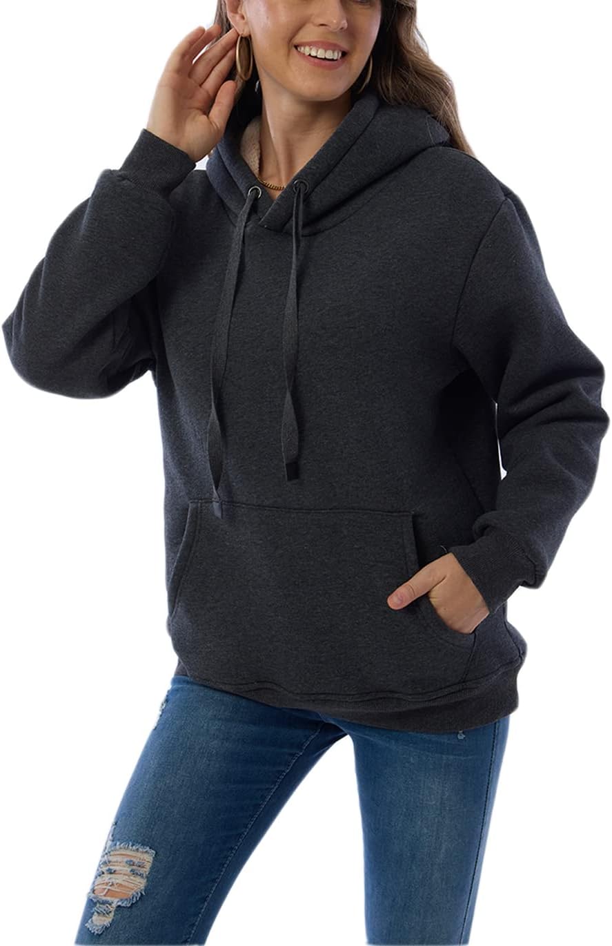 Ladies Casual Lined Hoodie - Lilly-Black-S-Nora Luxe