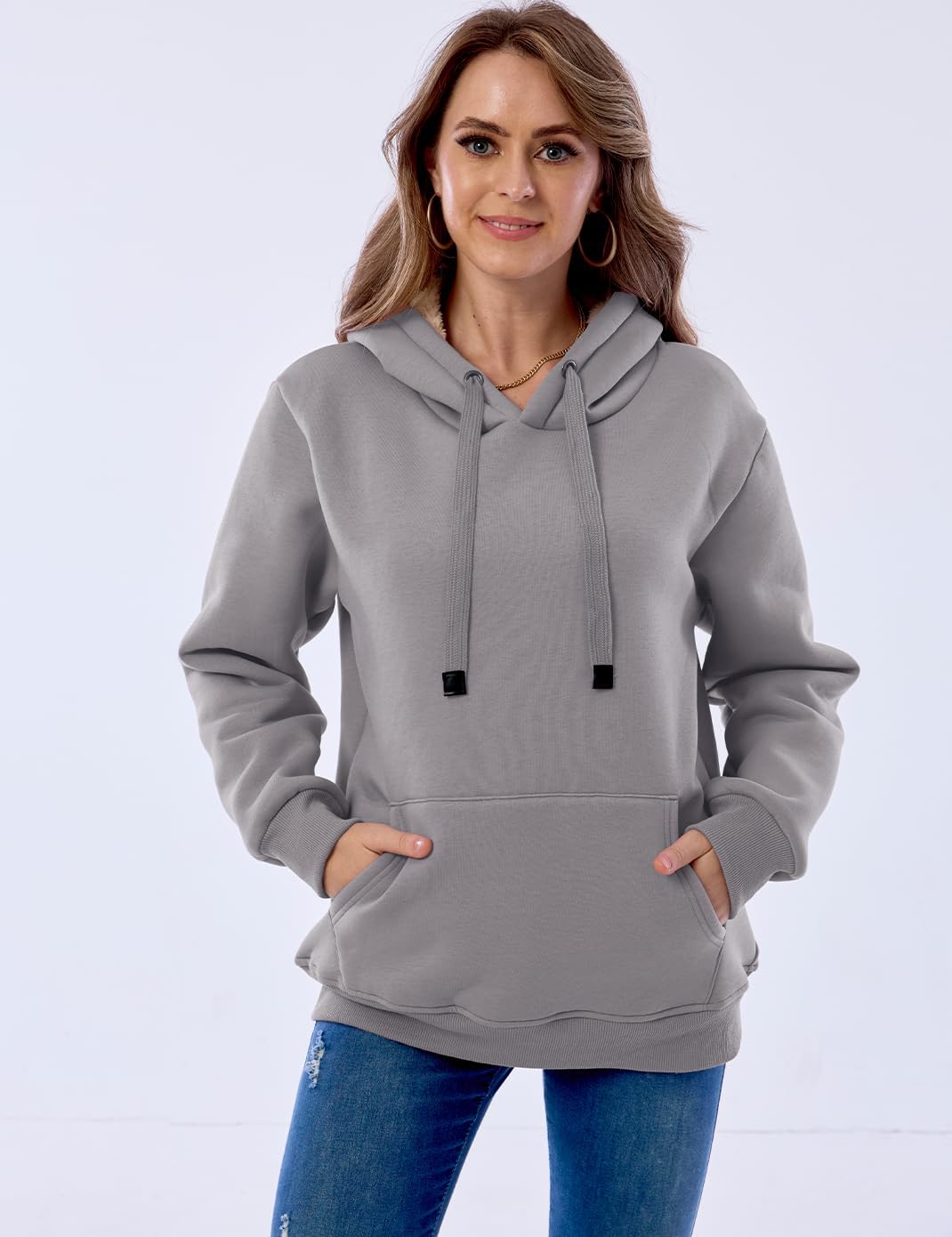 Ladies Casual Lined Hoodie - Lilly-Black-S-Nora Luxe