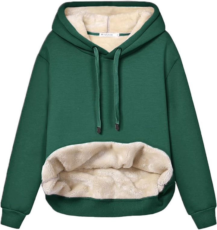 Ladies Casual Lined Hoodie - Lilly-Dark Green-S-Nora Luxe