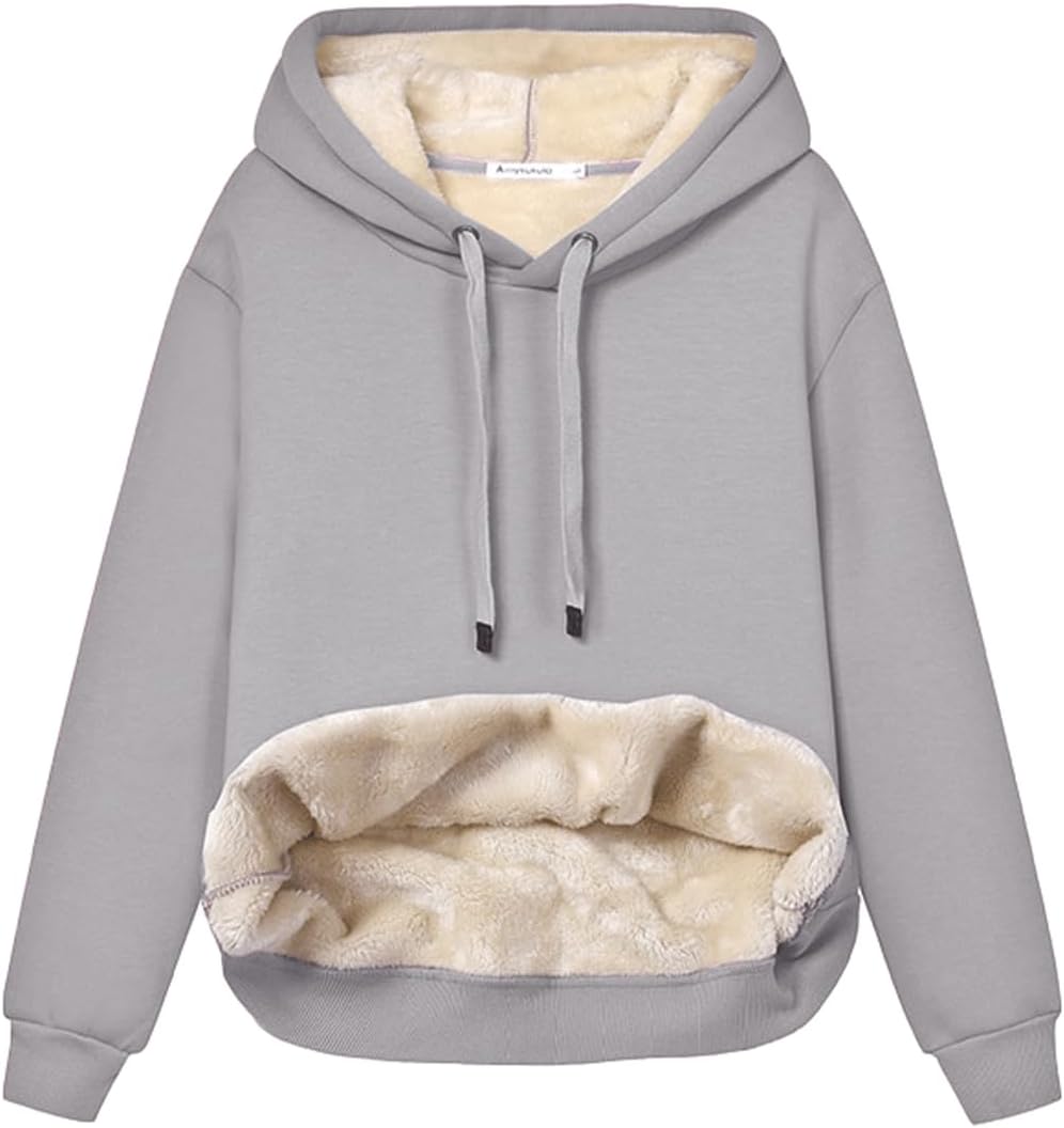 Ladies Casual Lined Hoodie - Lilly-Gray-S-Nora Luxe