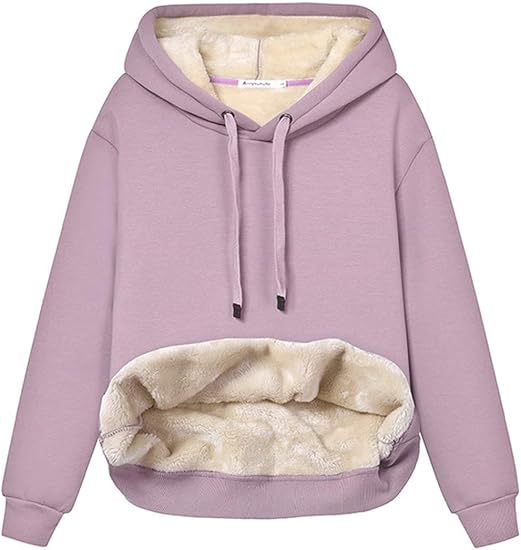 Ladies Casual Lined Hoodie - Lilly-Purple-S-Nora Luxe