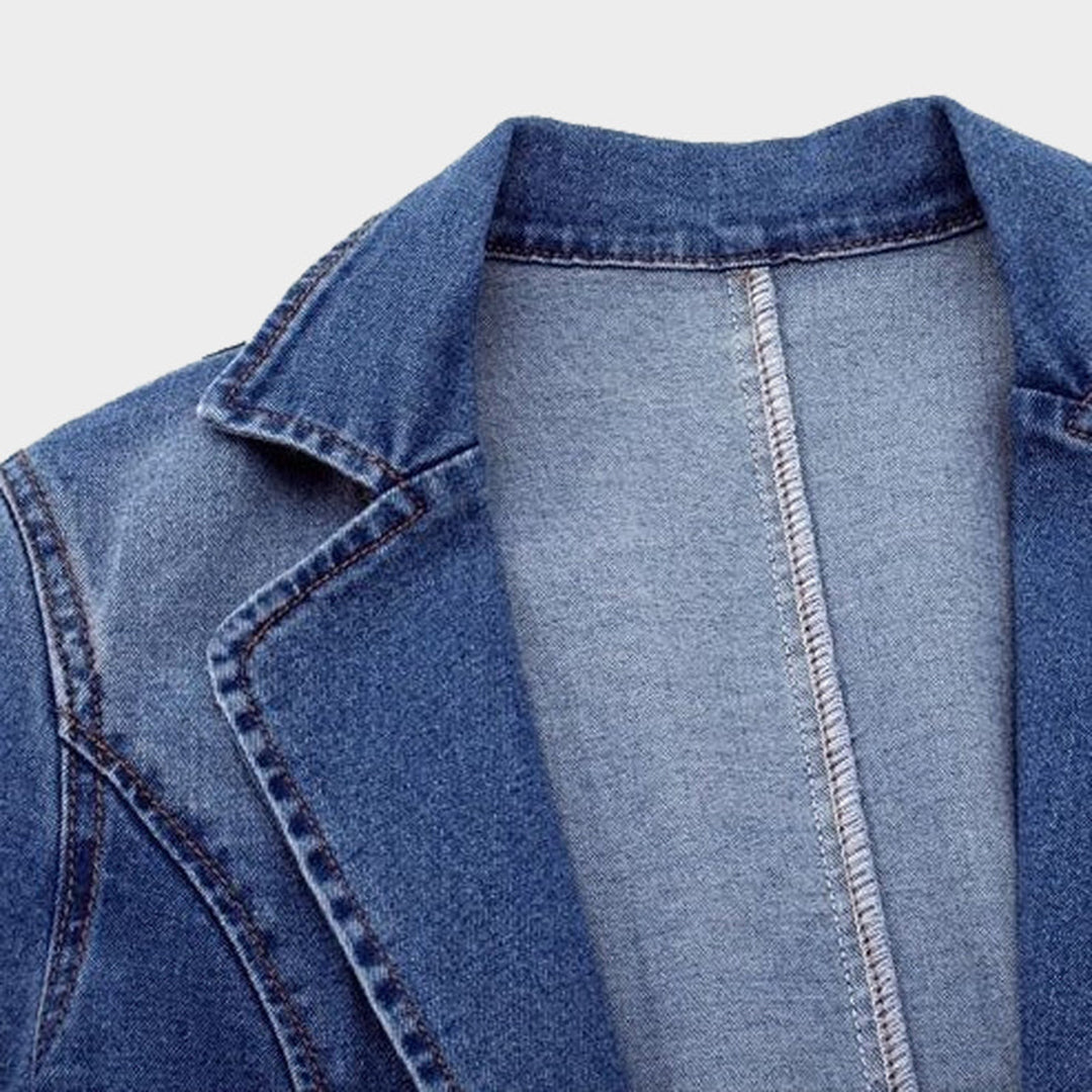 Ladies' denim blazer with an elegant cut – Nora-S-Nora Luxe
