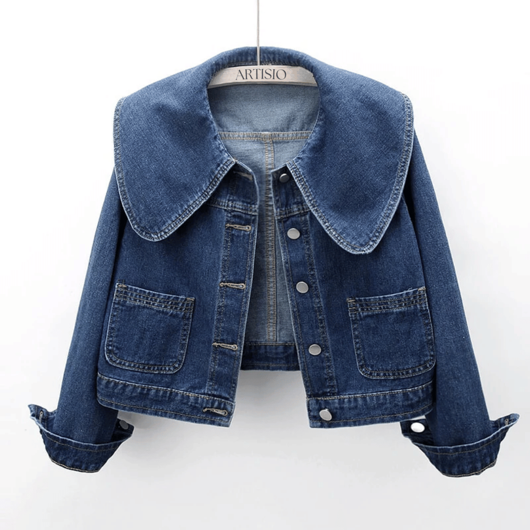 Ladies' denim jacket with sailor collar – Giovanna-S-Nora Luxe