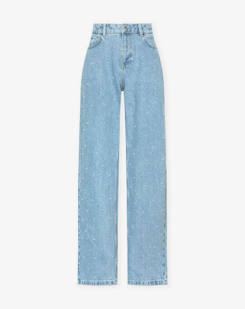 Ladies Glitter Jeans for a Sparkling Look - Jade-Blue Grey-S-The Livary