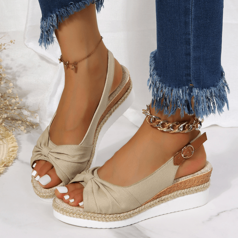 Ladies High Heel Sandals - ComfiLift-Beige-2.5-Nora Luxe