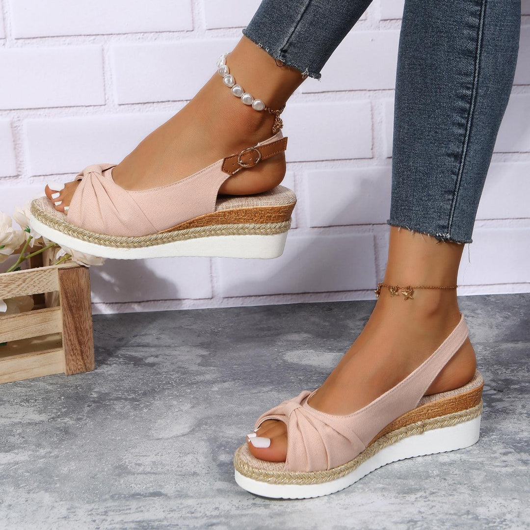 Ladies High Heel Sandals - ComfiLift-Beige-2.5-Nora Luxe