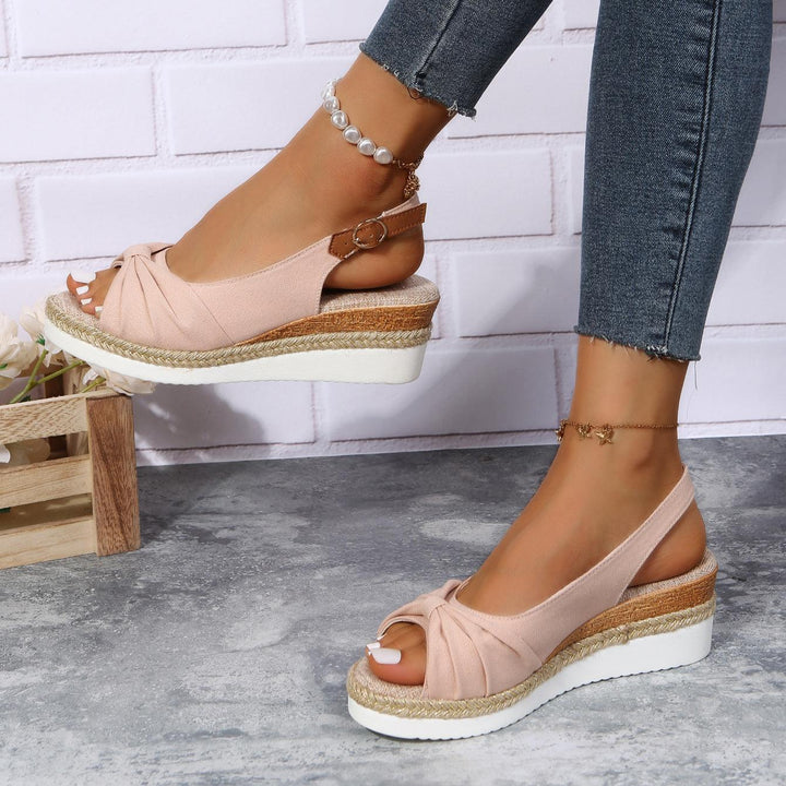 Ladies High Heel Sandals - ComfiLift-Beige-2.5-Nora Luxe