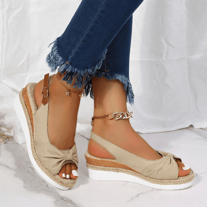Ladies High Heel Sandals - ComfiLift-Beige-2.5-Nora Luxe