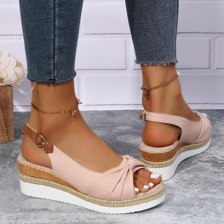 Ladies High Heel Sandals - ComfiLift-Beige-2.5-Nora Luxe