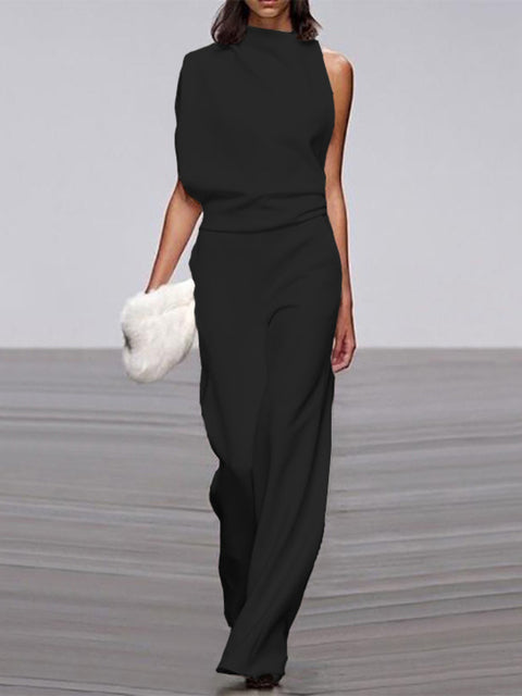 Ladies Jumpsuit - Bea-Black-2-Nora Luxe