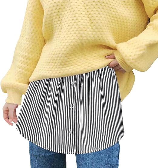 Ladies' Shirt Extender with Elastic Waistband – Noelle-White-S-Nora Luxe