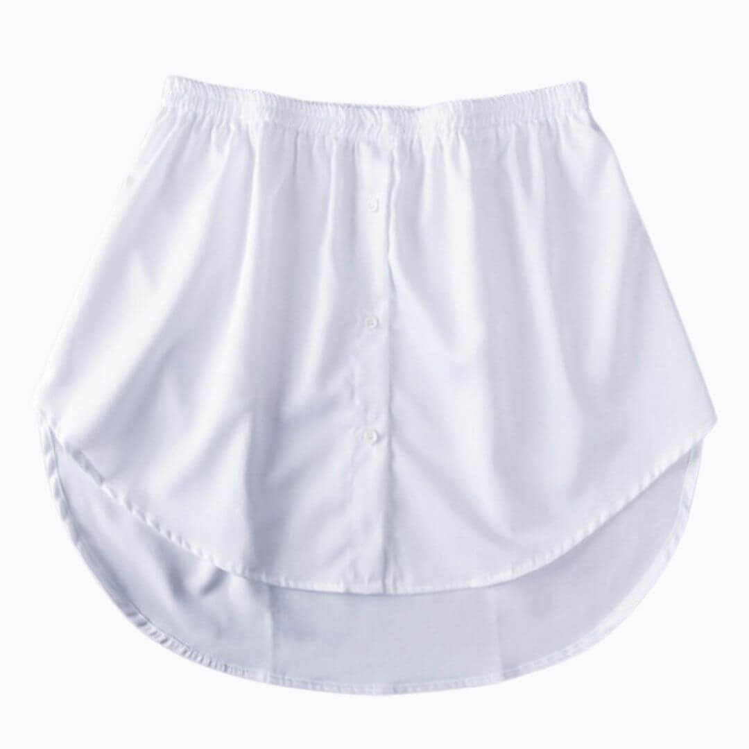 Ladies' Shirt Extender with Elastic Waistband – Noelle-White-S-Nora Luxe