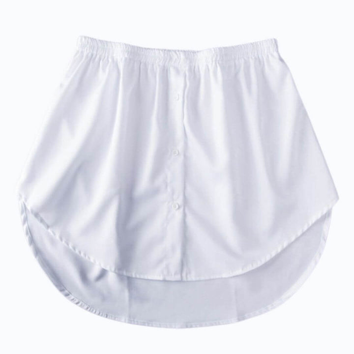 Ladies' Shirt Extender with Elastic Waistband – Noelle-White-S-Nora Luxe