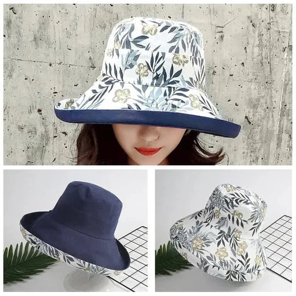 Ladies' sun hat with wide brim - Emilia-Black-The Livary