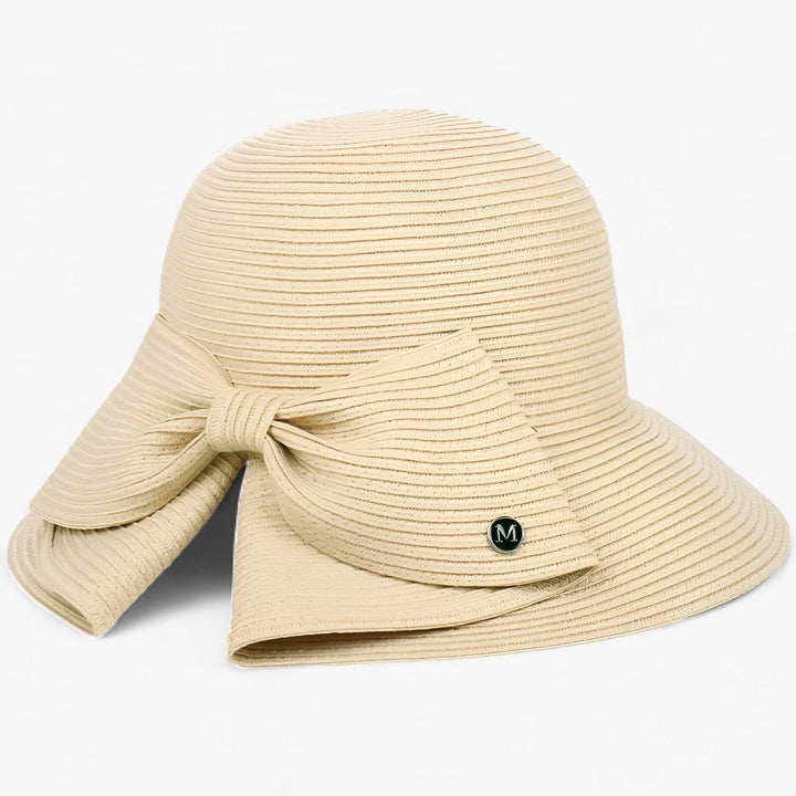 Ladies' sun hat with wide brim – Soléra-Beige-Nora Luxe
