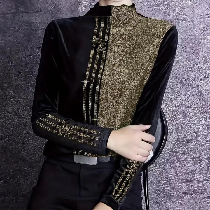 Ladies' Sweater with High Collar - Elise-XS-Nora Luxe