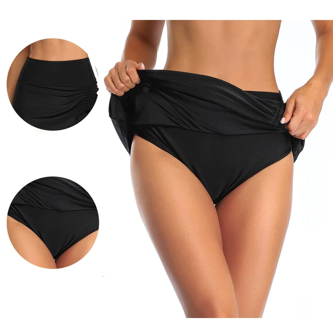 Ladies' swim shorts with side slit – Liv-Black-XS-Nora Luxe